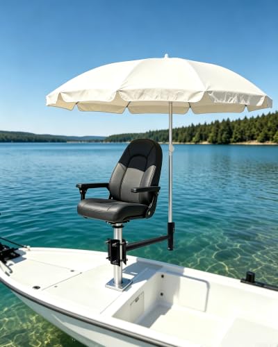 Boat Seat Umbrella Holder Clamp for Pin Post, Heavy-Duty Marine Mount