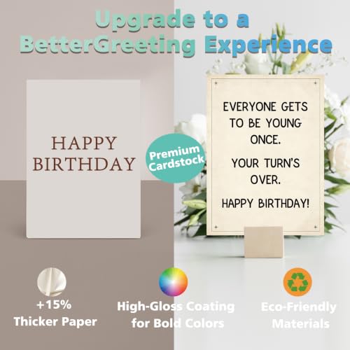 Funny Birthday Card for Men and Women SK-233 Old Age Joke Gift