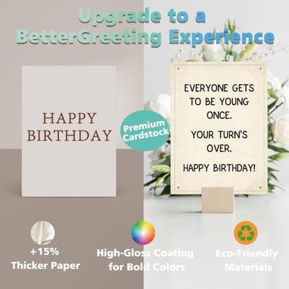 Funny Birthday Card for Men and Women SK-233 Old Age Joke Gift