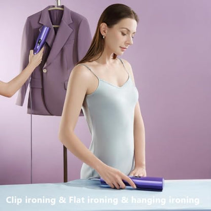 G4 Pro Clip Travel Steamer for Clothes - Violet, 110-240V Portable Handheld Garment Steamer
