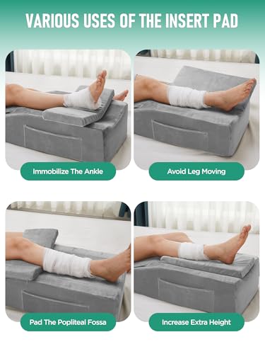 Leg Elevation Pillow for Post-Surgery Recovery 29x13x9.5 Inches Memory Foam Support