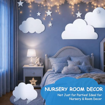 Large Cloud Cardboard Cutouts for Party Decor - Starry Night Scene Props