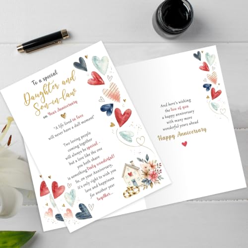 Anniversary Card for Daughter and Son-in-Law YYC-414 Wedding Gift