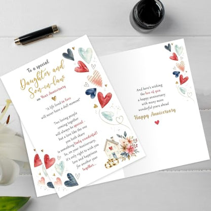 Anniversary Card for Daughter and Son-in-Law YYC-414 Wedding Gift