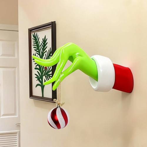 Christmas Hand Wall Decor Ornament Holder - Funny 3D Printed Holiday Accent