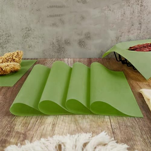 Green Wax Paper Sheets for Food - 100Pcs, 6x6 Inches, Greaseproof Deli Wraps