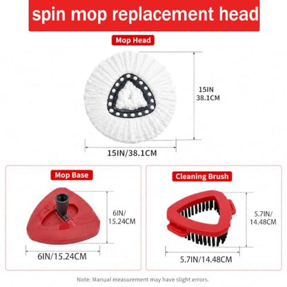 10 Pack Microfiber Mop Head Replacements for Spin Mop Systems - EasyWring Compatible