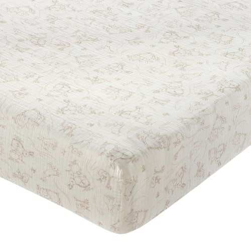 Organic Cotton Bunny Fitted Crib Sheet - Natural Bunny Variation