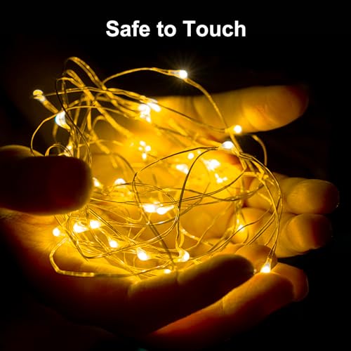 Warm Fairy String Lights Battery Operated 24 Pack 7ft with 3 Modes for Indoor Outdoor Decor