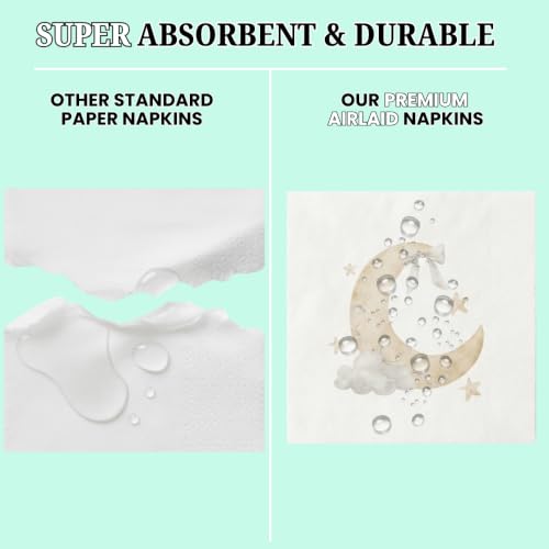 Cocktail Napkins - Premium Linen-Feel Disposable Hand Towels, 40 Pack