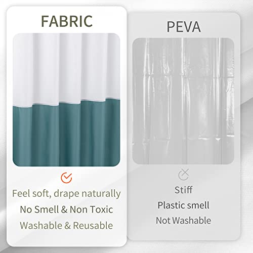 ALYVIA SPRING Stall Fabric Shower Curtain Liner Waterproof - 36" x 72", Soft & Lightweight Small Shower Curtain with Magnets for Narrow Stall Size, Machine Washable - 36x72, Grey