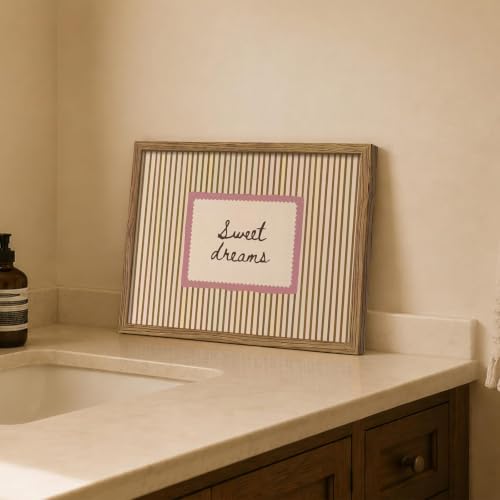 Pink Sweet Dreams Wall Art Framed Vintage Striped Prints 8x10 - Dream Variation