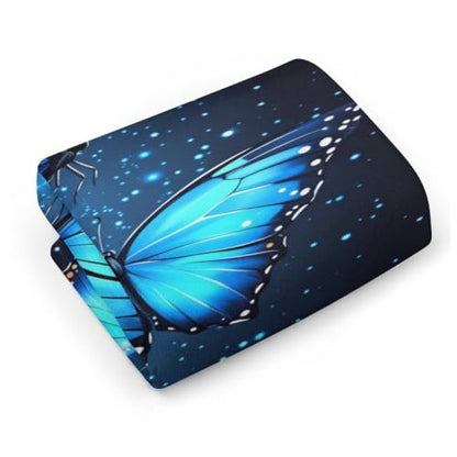Dreamy Blue Butterfly Microfiber Travel Towel 28.7x13.8 Lightweight Quick Dry