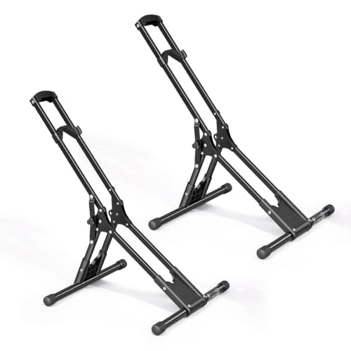 Foldable Bike Stand 2 Pack - Freestanding Bicycle Storage Rack for 20-29 in Wheels