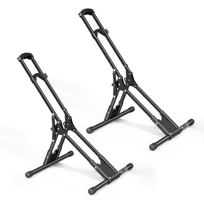 Foldable Bike Stand 2 Pack - Freestanding Bicycle Storage Rack for 20-29 in Wheels