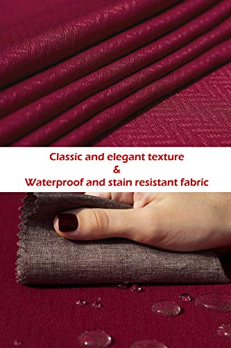 Cranberry Red Waterproof Table Runner 14x48 Inches for Dining & Events - Burgundy Dresser Scarf