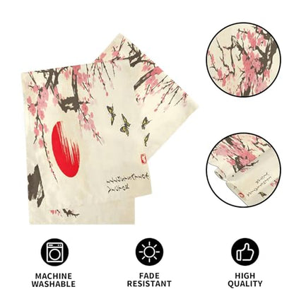 Double-Sided Cherry Blossom Table Runner 18x72 Inches for Wedding & Home Decor