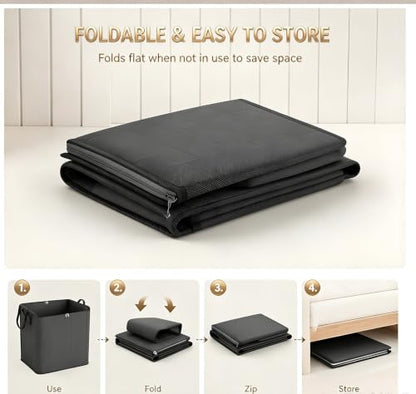 Large Foldable Storage Bin 210L for Quilts Bedding & Clothes