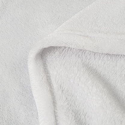 BEDELITE Twin Size Fleece Blanket - Soft Plush White 60x80 Inches - Cozy Home & Bed Throw