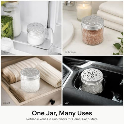 6 Pack 150ml Clear Refillable Storage Jars with Aluminum Lids for Aromatherapy & DIY Projects