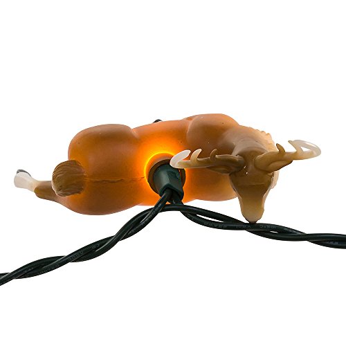 10-Light Plastic Reindeer Christmas Light Set - Indoor & Outdoor Decor