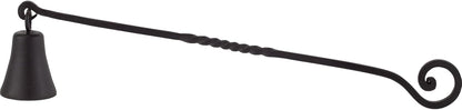 RTZEN Antique Bell Candle Snuffer - Handcrafted Wrought Iron Extinguisher with Long Handle | Unique Black Matte Decor Gift