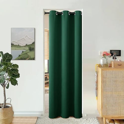 Emerald Door Curtain 78 Inch Length - 1 Panel, Grommet Top Polyester Divider