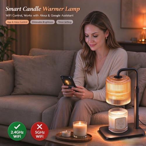 Smart WiFi Candle Warmer Lamp with Timer, App & Voice Control - 1 Pack