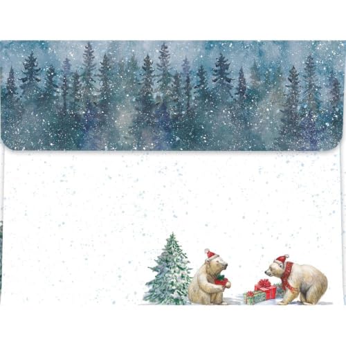 Bear-Y Merry Christmas Card Set - Boxed Holiday Greeting Cards by Tim Coffey