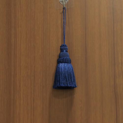Navy Decorative Tassel with Loops 9.5 Inch Pack of 2 - Home Decor