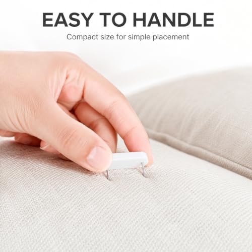 White Plastic-Head Pins for Furniture and Bed Skirts - 20 Pack