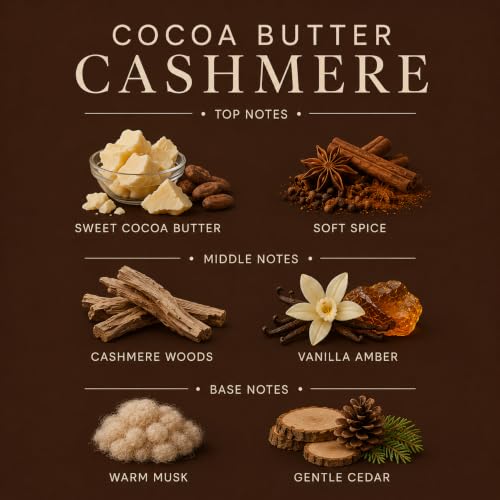Affinati Cocoa Butter Cashmere Reed Diffuser - Highly Fragrant Home Scent
