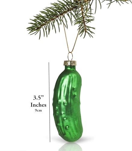 German Christmas Pickle Ornament Hand Blown Glass Tree Decoration