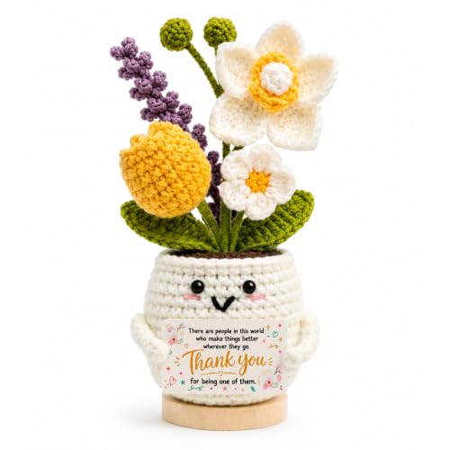 Thank You Gifts for Women - Crochet Orchid Flower - Emotional Support Gift - Variation: Thank You