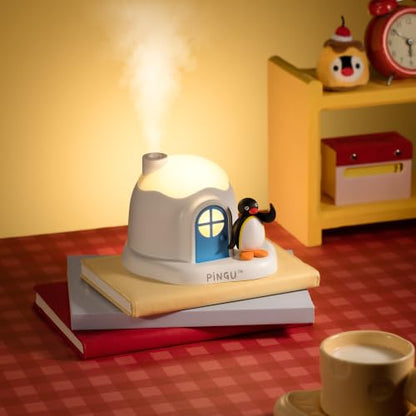 Cute Pingu Desk Humidifier with Night Light - Portable Water Misting Device