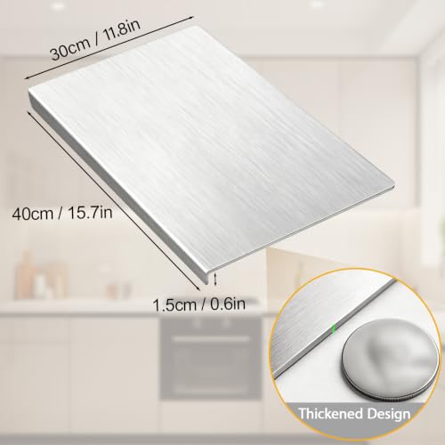 304 Stainless Steel Cutting Board with Lip - 15.7"L x 11.8"W