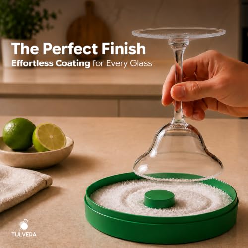 Cocktail Glass Rimmer Set with 3 Stacking Trays for Salt Sugar Chili & More