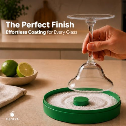 Cocktail Glass Rimmer Set with 3 Stacking Trays for Salt Sugar Chili & More