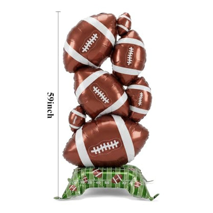Giant Self Standing Football Balloon Set - 59 Inch Sports Party Decorations - Football Variation