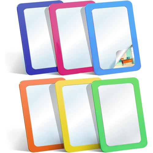Unbreakable Kids Mirror Set - Shatterproof Acrylic, 6 Pack, 6 x 4 Inches