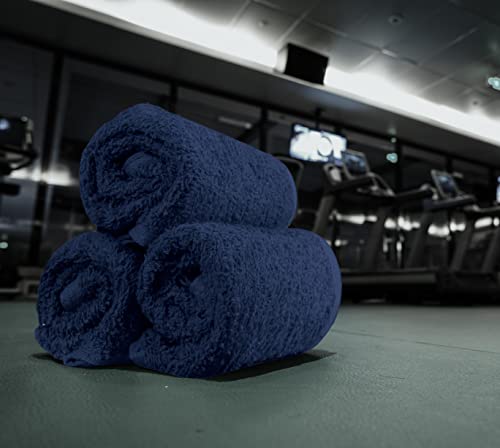 Utopia Towels 60 Pack Cotton Washcloths Set, 100% Ring Spun Cotton, Premium Flannel Face Cloths, Highly Absorbent and Soft Feel Fingertip Towels, Navy