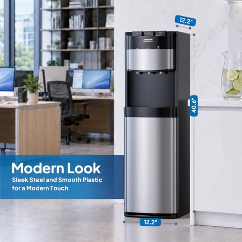 Bottom Load Water Cooler Dispenser with 3 Temperatures & Child Lock