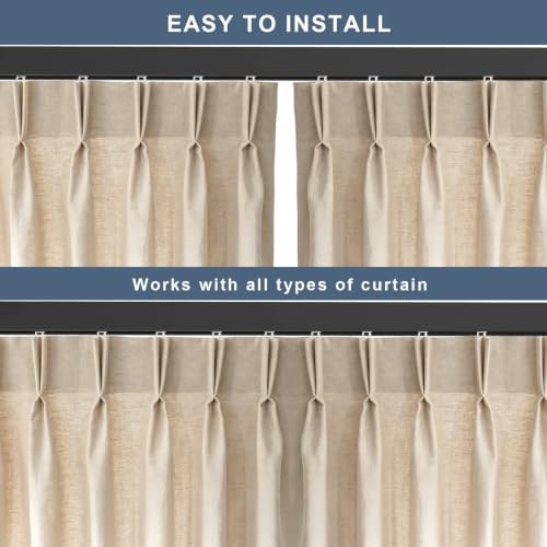 Matte Black Aluminum Heavy-Duty Curtain Track 144 Inch/12ft Custom Window Rod
