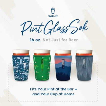 Buffalo Check Insulated Pint Glass Sleeve - No-Scent Neoprene Cover for Cold Drinks