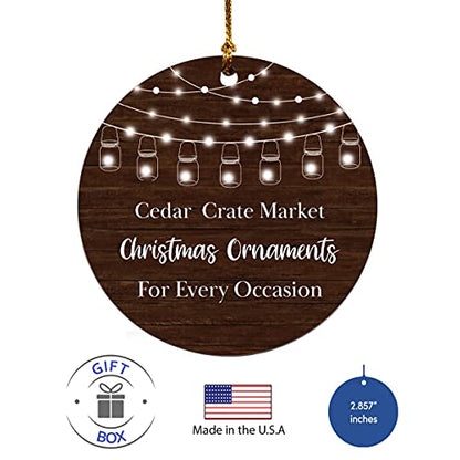 Top Floral 40th Anniversary Ceramic Christmas Ornament for Parents Couple - 2026 Variation