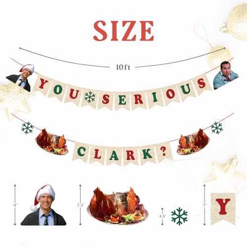 Christmas Vacation Banner Clark - Funny Holiday Decor for Ugly Sweater Party