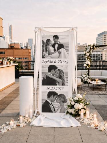 Personalized Wedding Photo Tapestry Custom Couple Backdrop Bride Gown Groomsmen