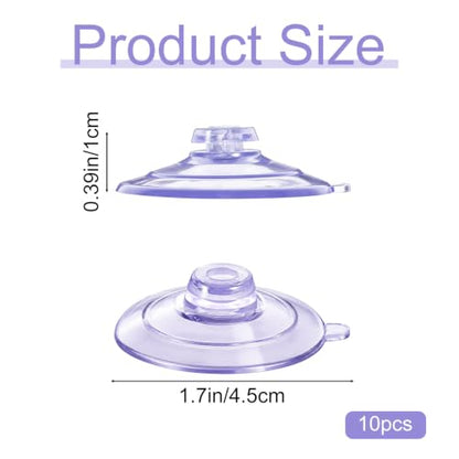10Pcs Heavy Duty Shower Caddy Suction Cup Connectors - Clear