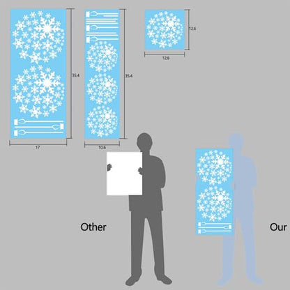 A1 Christmas Large Snowflake Window Clings - Holiday Decor Set