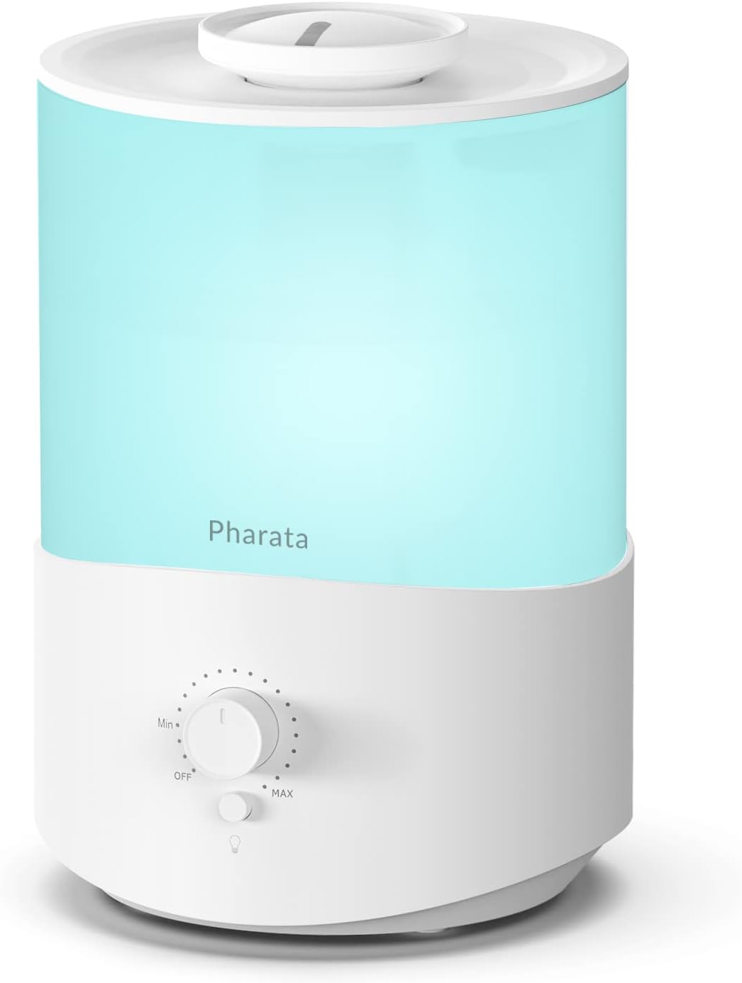 Pharata Humidifier - 2.5L Cool Mist Essential Oil Diffuser for Large Rooms | Auto Shut-Off & Top Fill Design